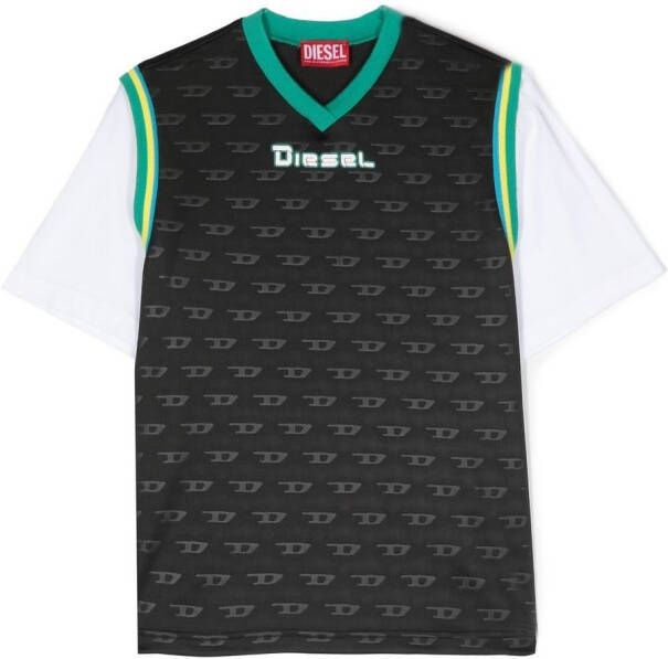 Diesel Kids T-shirt met print Zwart