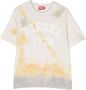 Diesel Kids T-shirt met tie-dye print Beige - Thumbnail 1