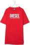 Diesel Kids T-shirtjurk met logoprint Rood - Thumbnail 1