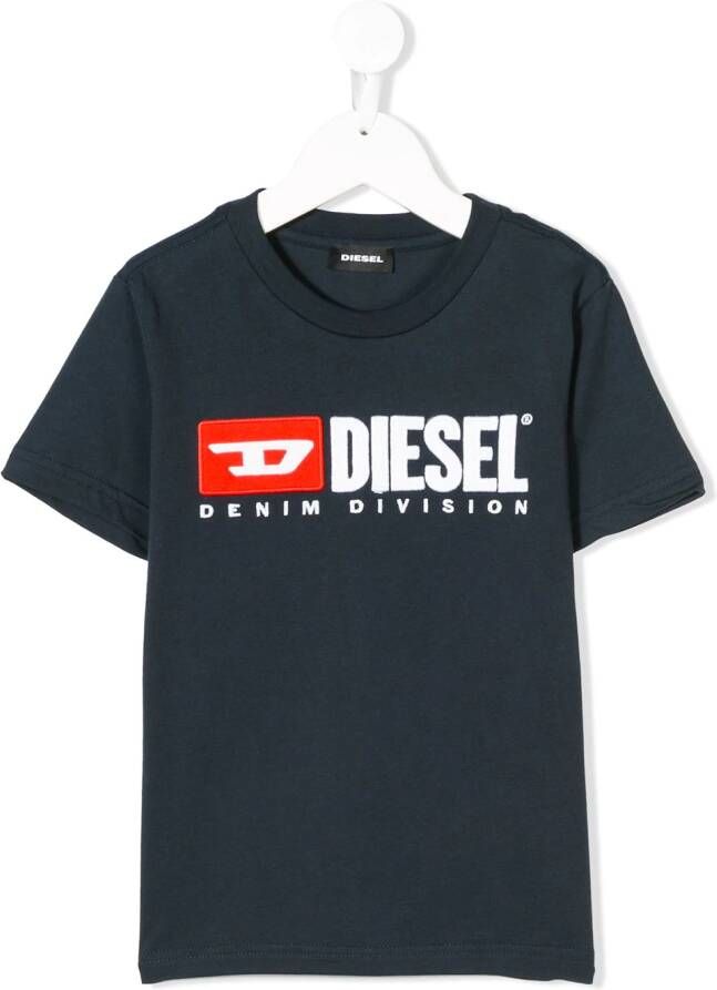 Diesel Kids Tjustdivision T-shirt Blauw