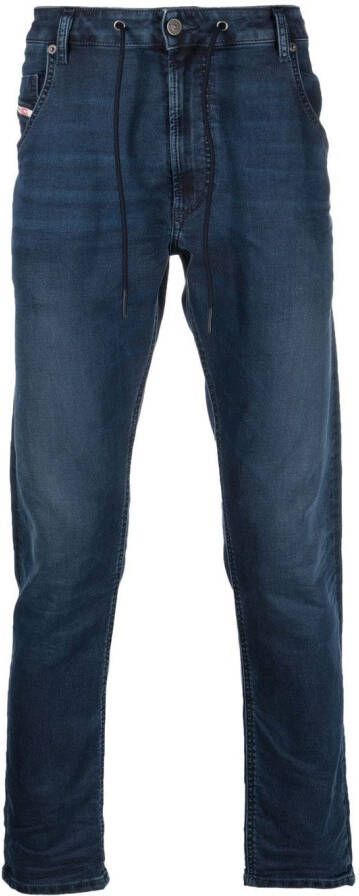 Diesel Broek met toelopende pijpen Blauw