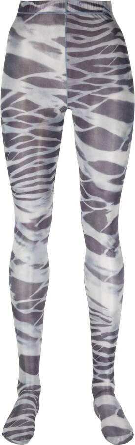 Diesel Legging met zebraprint Grijs