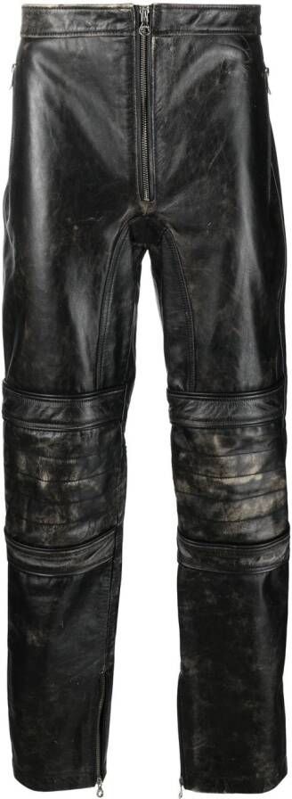 Diesel Leren broek Zwart