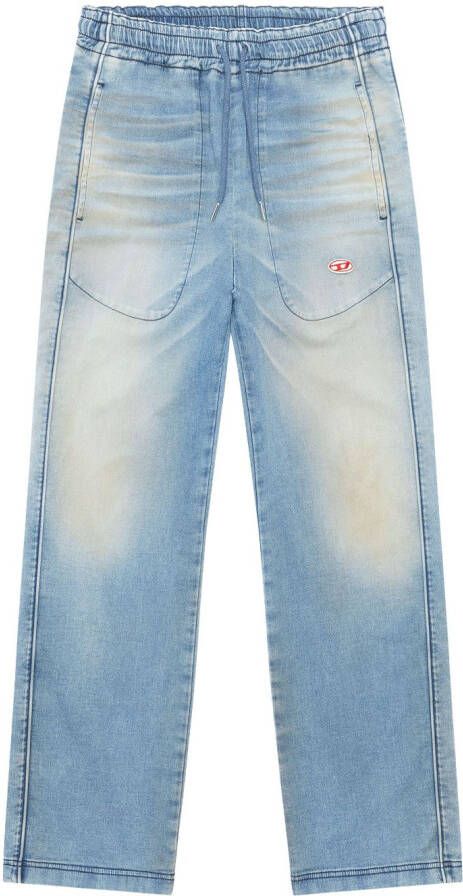 Diesel D-Martians Track 068FK jeans met wijde pijpen Blauw