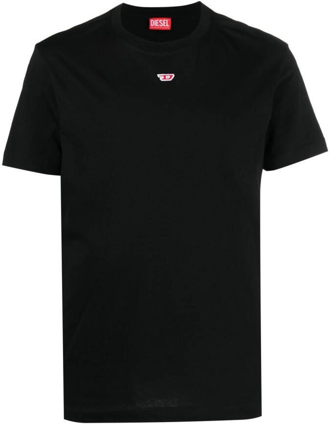 Diesel T-Diegor-D T-shirt met logo-applicatie Zwart