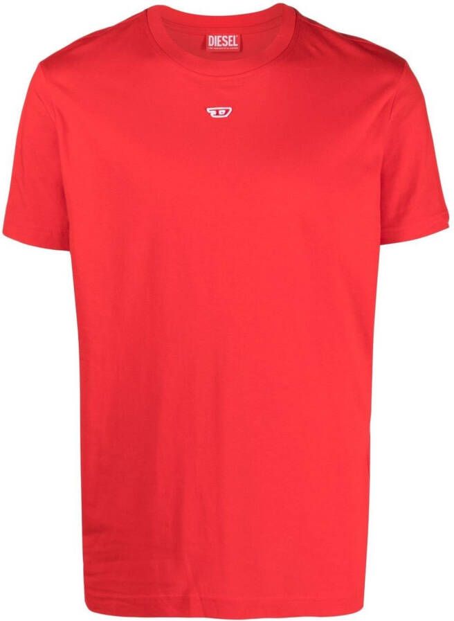 Diesel T-Diegor-D T-shirt met logo-applicatie Rood