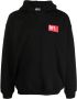 Diesel S-Nlabel hoodie met logoplakkaat Zwart - Thumbnail 1