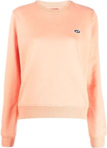 Diesel Sweater met logopatch Oranje