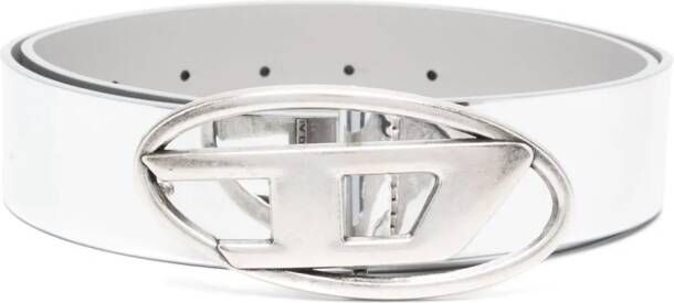 Diesel Riem met logoplakkaat Zilver