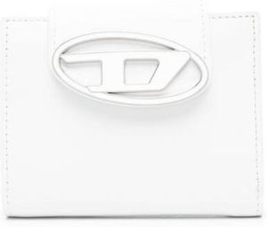 Diesel logo-plaque leather wallet Wit