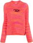 Diesel M-Kyra trui met logoplakkaat Roze - Thumbnail 1