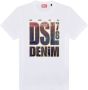 Diesel T-Diegor-L7 katoenen T-shirt Wit - Thumbnail 1