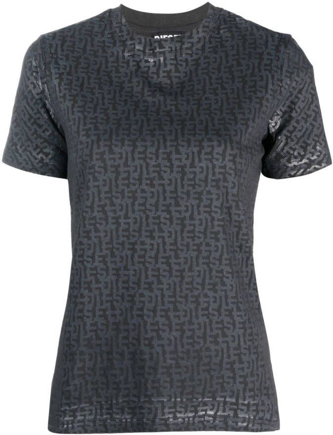 Diesel T-shirt met logoprint Grijs