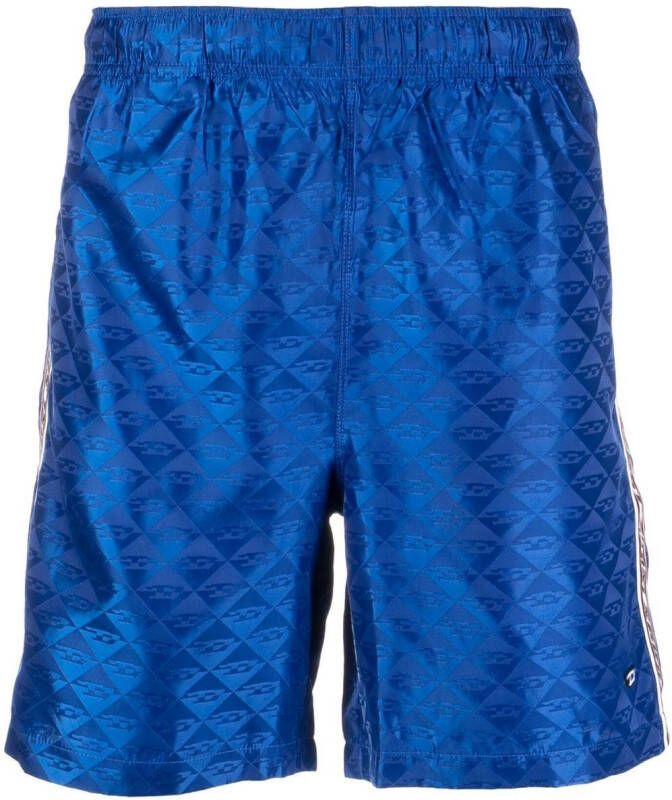 Diesel Trainingsshorts met logo Blauw