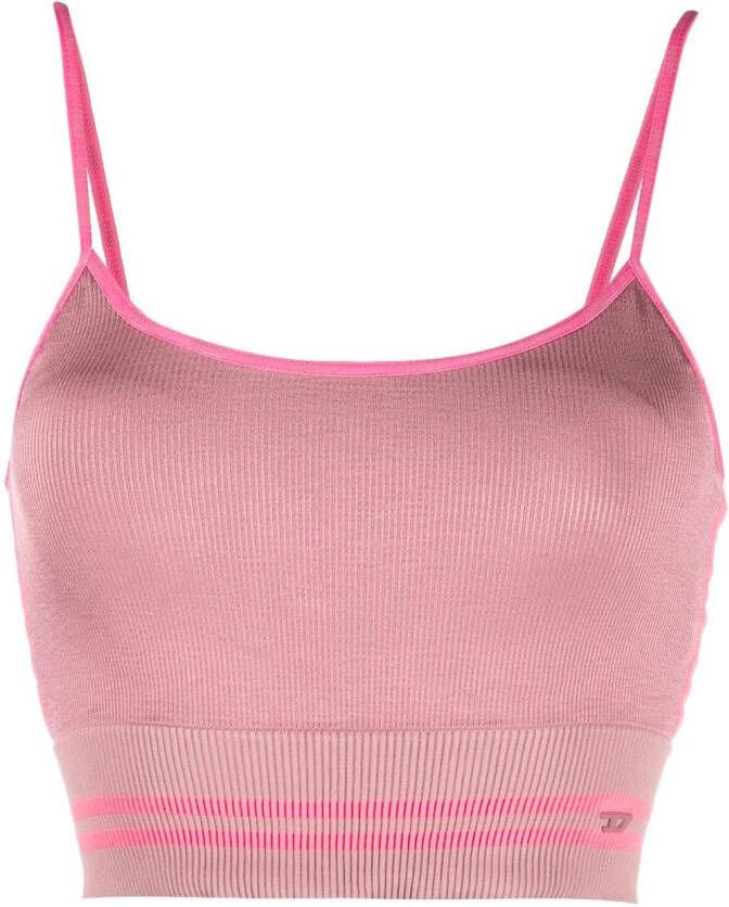 Diesel Lange sport-bh Roze