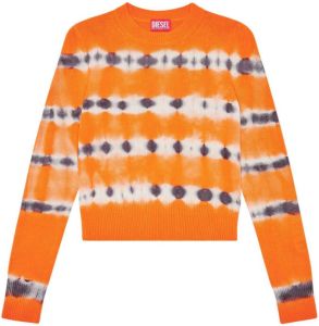 Diesel M-Valaxa trui met tie-dye Oranje