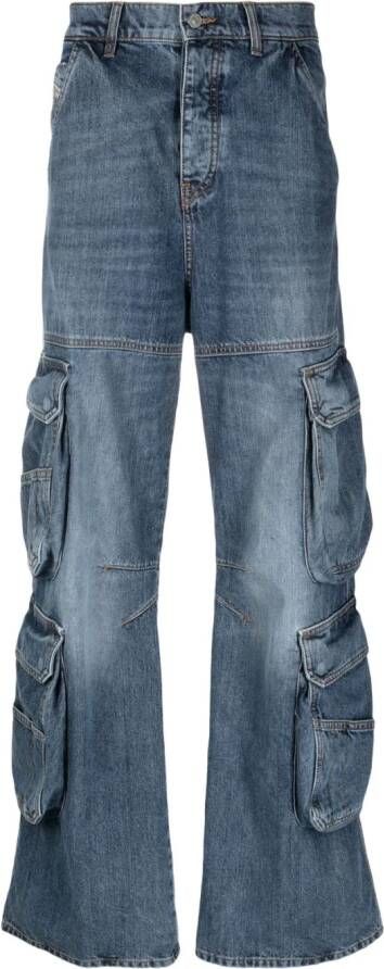 Diesel Mid waist jeans Blauw