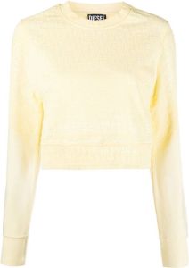 Diesel Sweater met monogramprint Geel