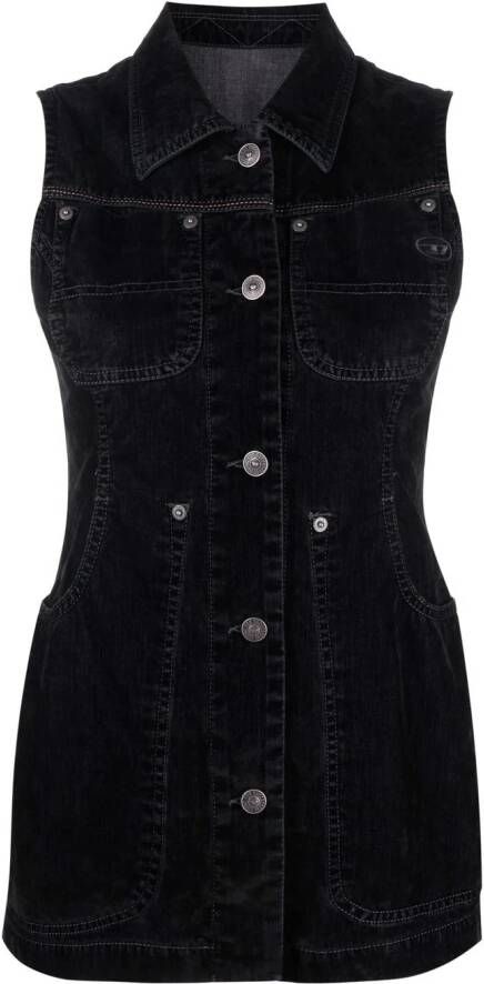 Diesel Mouwloze blouse Zwart