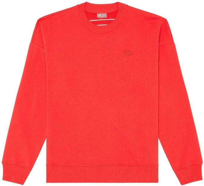 Diesel S-Rob-Megoval-D katoenen sweater Rood