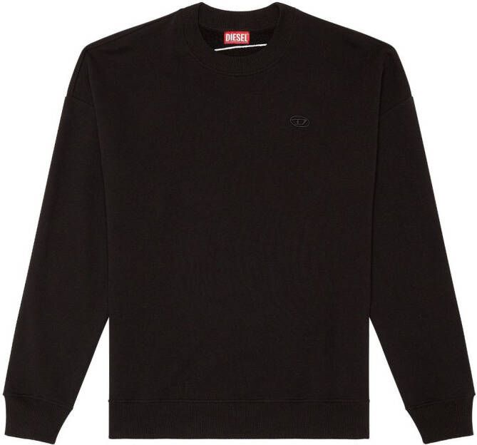 Diesel S-Rob-Megoval-D katoenen sweater Zwart