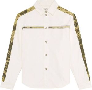 Diesel Overhemd met geborduurd logo Wit