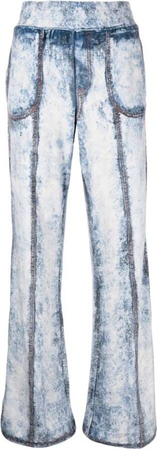 Diesel P-Ney gebleekte broek met elastische taille Blauw