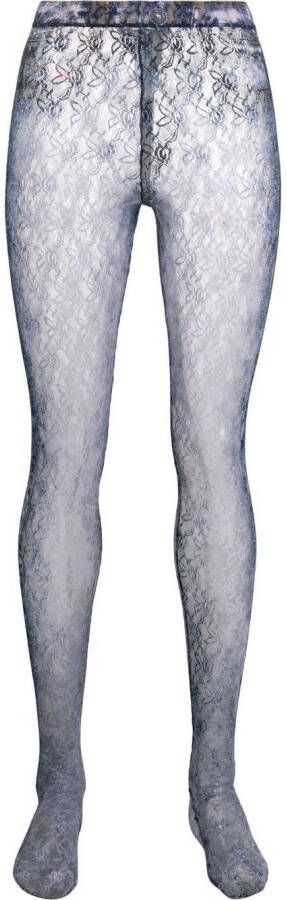 Diesel Panty met kant Blauw