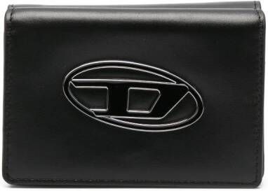 Diesel Portemonnee met logoplakkaat Zwart