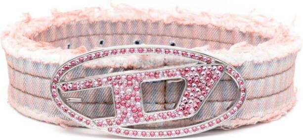 Diesel Denim gespriem met logo Roze