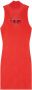 Diesel Ribgebreide mini-jurk Rood - Thumbnail 1