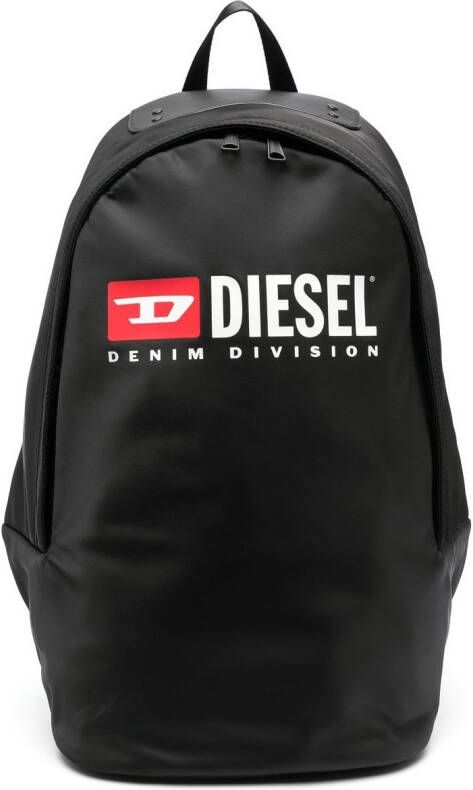 Diesel Rugzak met logoprint Zwart