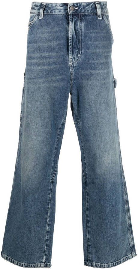 Diesel Ruimvallende jeans Blauw
