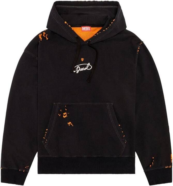 Diesel S-Macs hoodie met logoprint Zwart