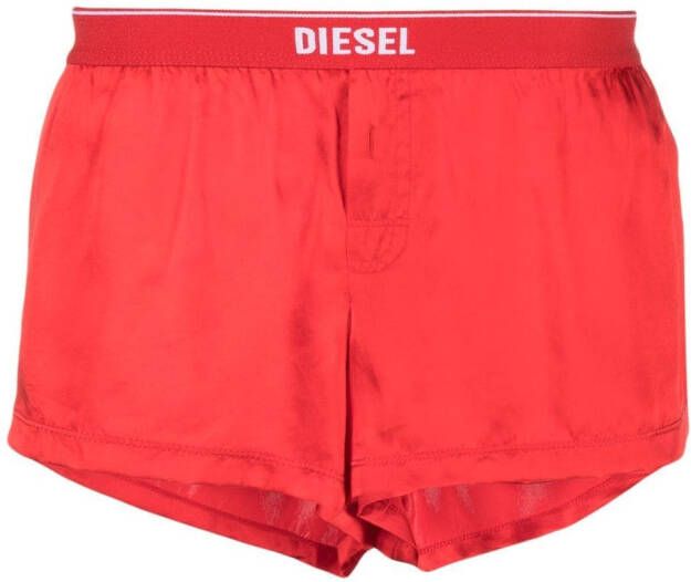 Diesel Ufsp-Lully zijden shorts Rood