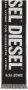 Diesel S-Bisc-New sjaal met intarsia logo Zwart - Thumbnail 1