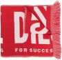 Diesel S-Bisc sjaal met intarsia logo Rood - Thumbnail 1