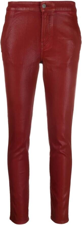 Diesel Skinny D-Tail Track wax-coated trousers Rood