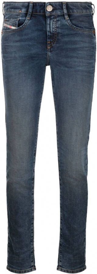 Diesel Slim fit jeans dames lyocell katoen 23 Blauw