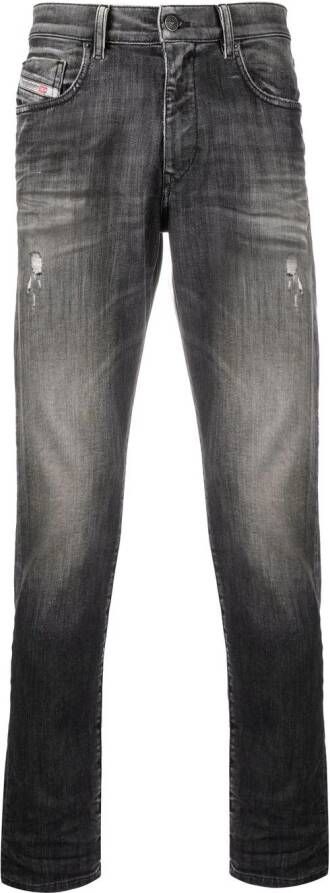 Diesel Gerafelde jeans met vervaagd effect Zwart