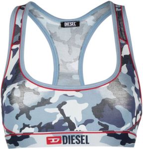 Diesel Sport-bh met camouflageprint Blauw