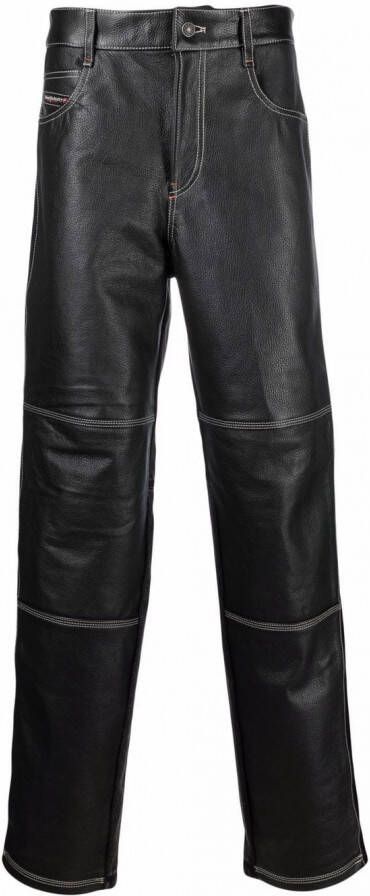 Diesel Straight bikerbroek Zwart