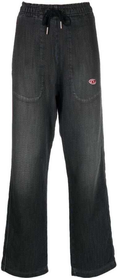 Diesel D-Martians Track 09E30 jeans met wijde pijpen Grijs