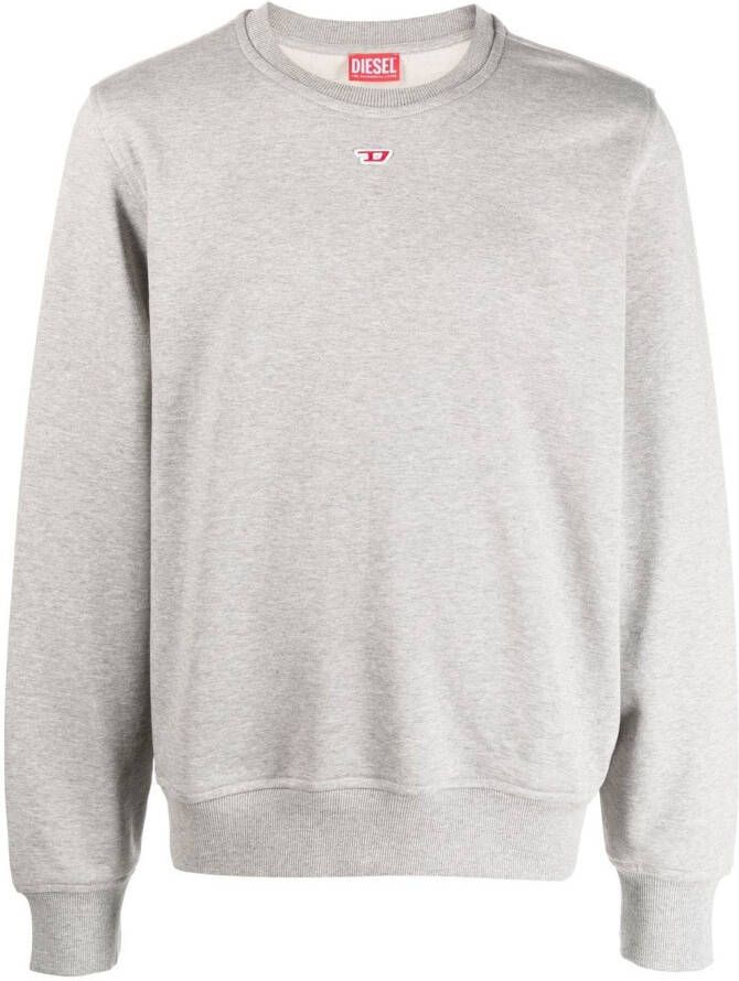 Diesel S-Ginn-D sweater met logo-applicatie Grijs