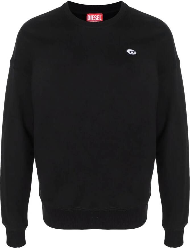 Diesel S-Rob-Doval-PJ katoenen sweater Zwart