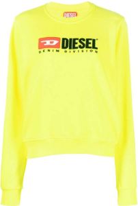Diesel Sweater met logoprint Geel