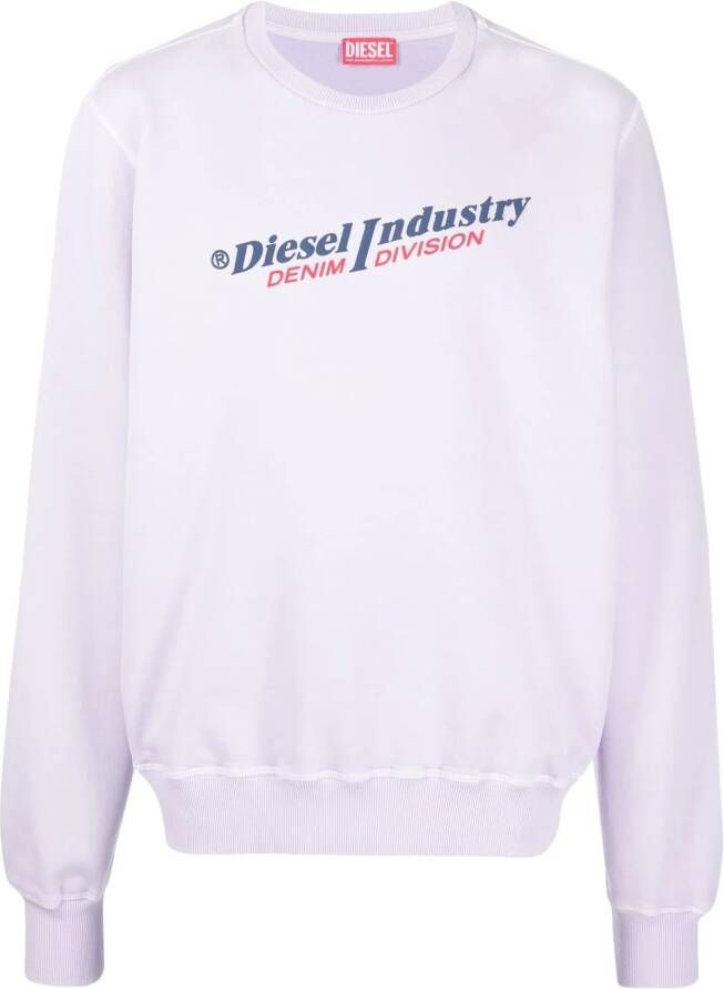 Diesel Sweater met logoprint Paars