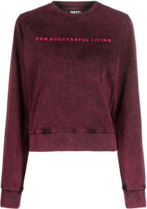 Diesel Sweater met logoprint Roze