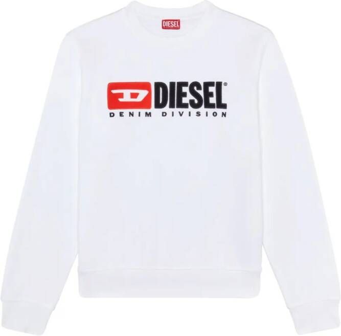 Diesel S-Ginn-Div sweater met logo-applicatie Wit