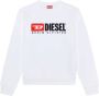 Diesel S-Ginn-Div sweater met logo-applicatie Wit - Thumbnail 1